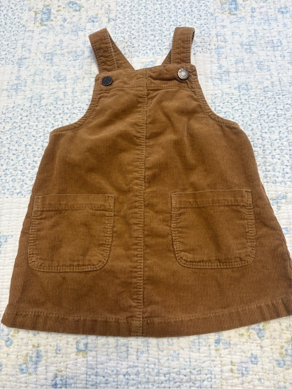 Old Navy Girls Brown Corduroy Overall Dress